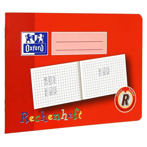 Anfängerheft, Zahlen Rechenheft Oxford A5, Lineatur R, 90g, 16Bl, quer