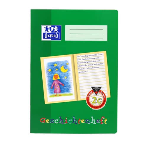 Geschichtenheft Oxford A4, Lineatur 2G, 90g, 16Bl