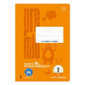 Heft Staufen A5, Lineatur 2, Kontrastlineatur, 90g, 16Bl