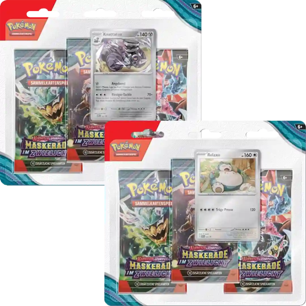 Pokemon 3-er Booster a10Ka., Maskerade im Zwielicht, 189-45881, (DE,Neu,OVP)