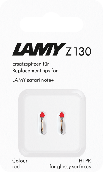 Lamy Stylus Pen Z130 safari note+ for digital writing Ersatzspitzen rot 2St.