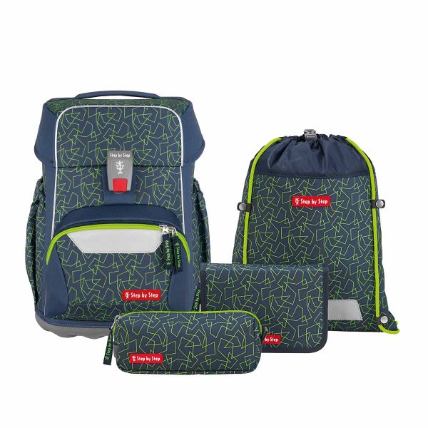 Step by Step Basis Green Geometric 2026, Ranzenset 4-teilig, 227103