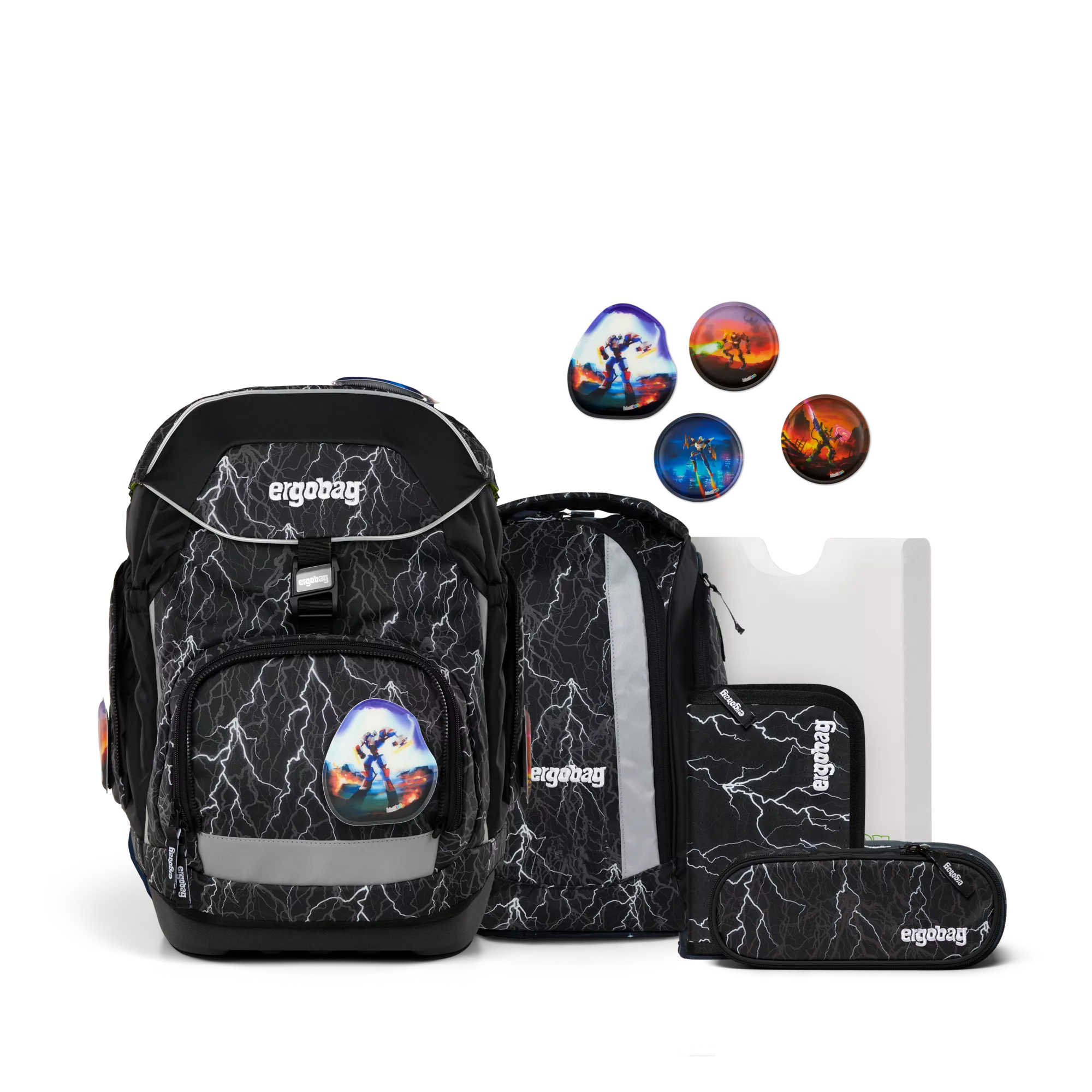 ergobag Pack Super ReflektBär, Set 6-tlg, 01298-900z6-10