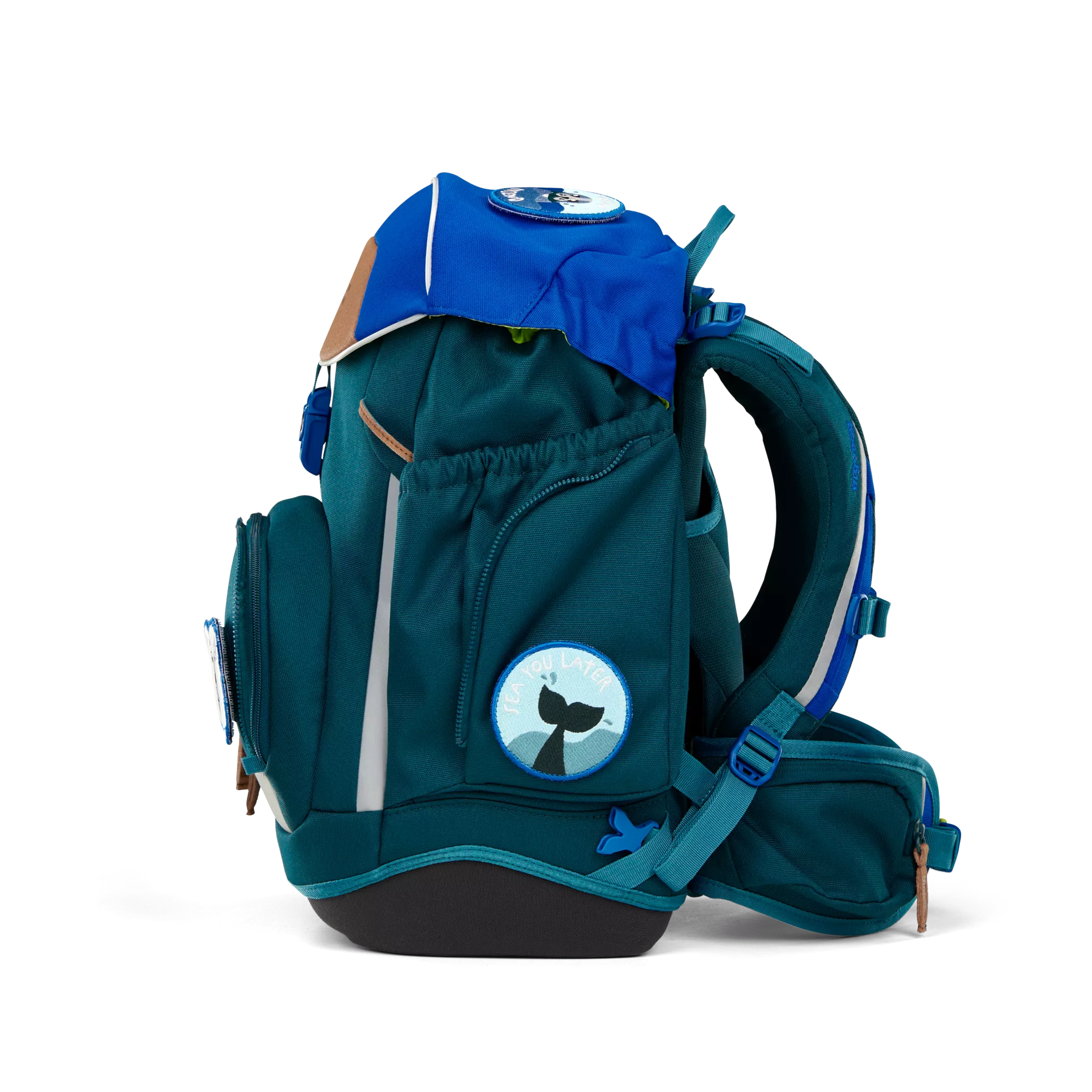 Ergobag Pack ArktisforschBär Set 8-tlg. 01305-20173-10, incl. 1x Brotdose Edelstahl blau, 1x Regencape blau – Bild 2