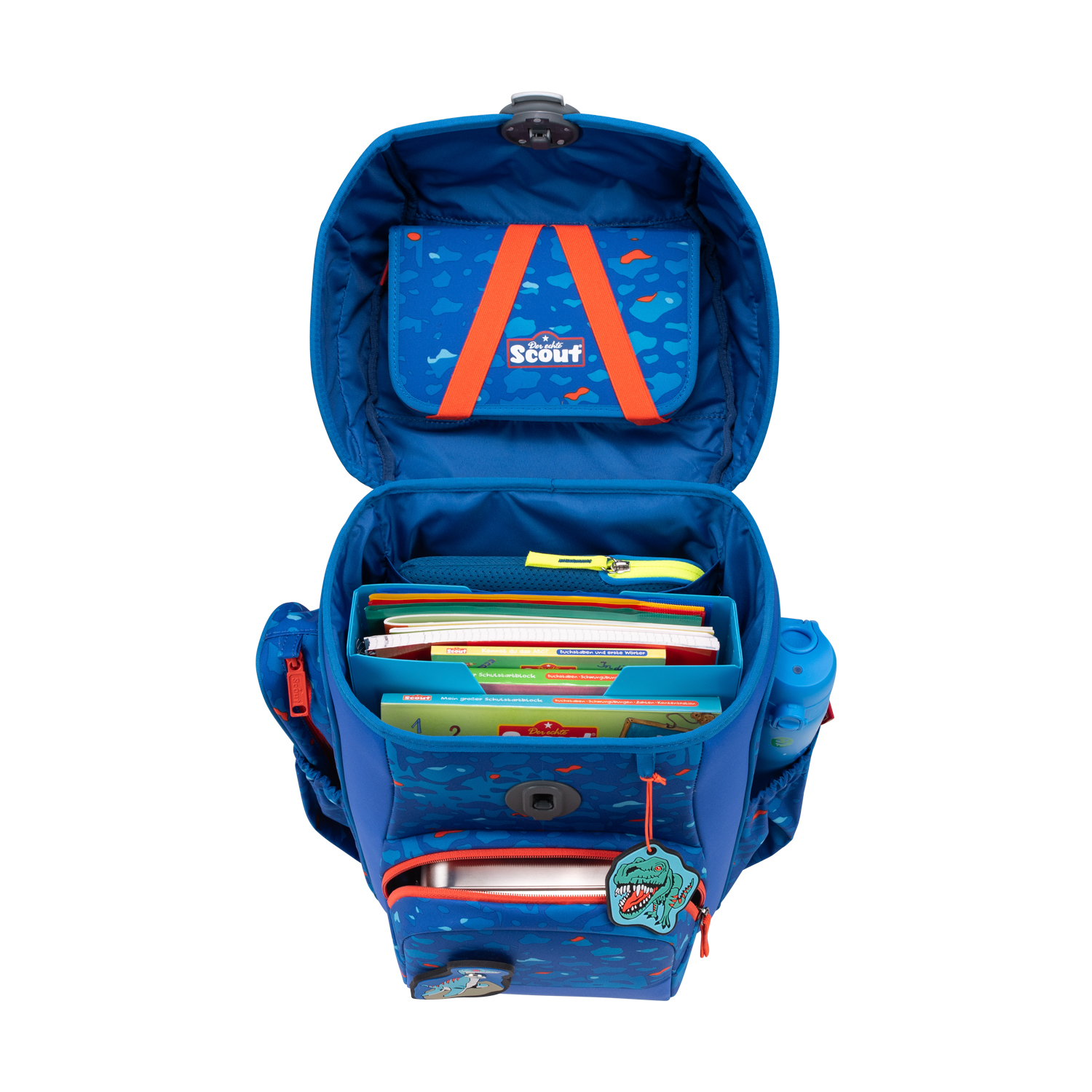 Scout Ranzen Neo Set Superflash Blue Dino, 75460303700, 4-tlg. – Bild 2