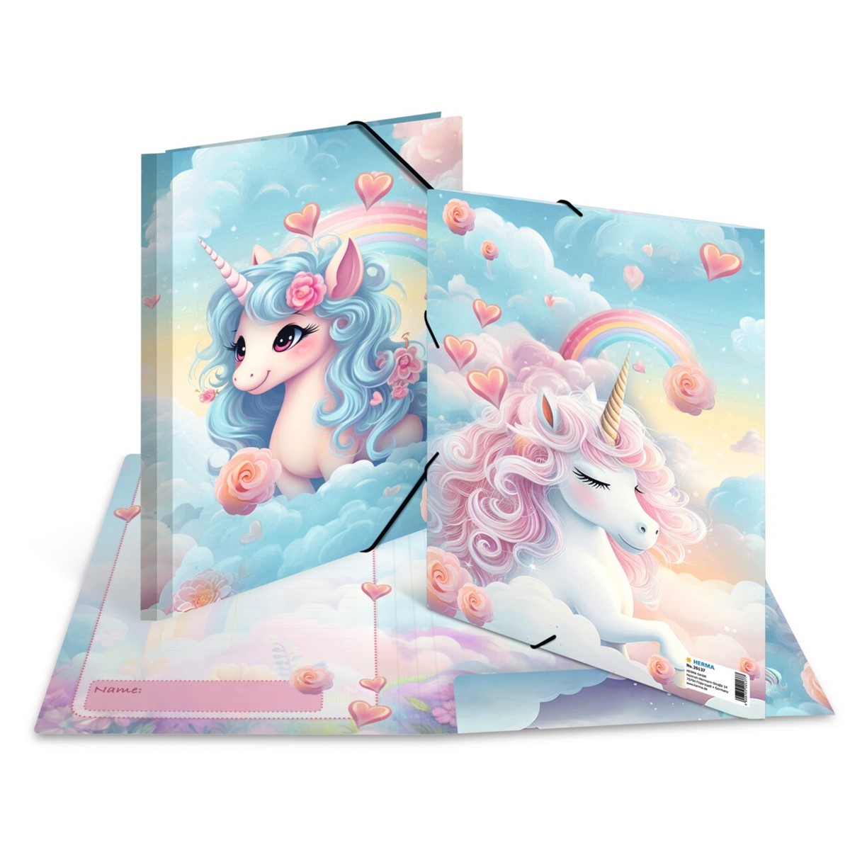 Sammelmappe A4 Herma 20137 Pappe Happy Unicorns – Bild 3