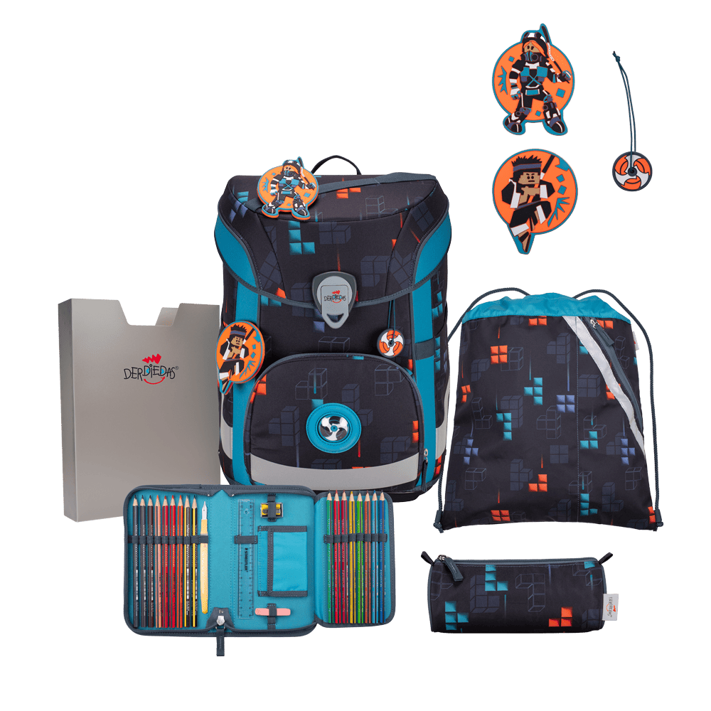 DerDieDas Ranzen Ergoflex Easy Ninja Fighter 5-teilig, 8509185