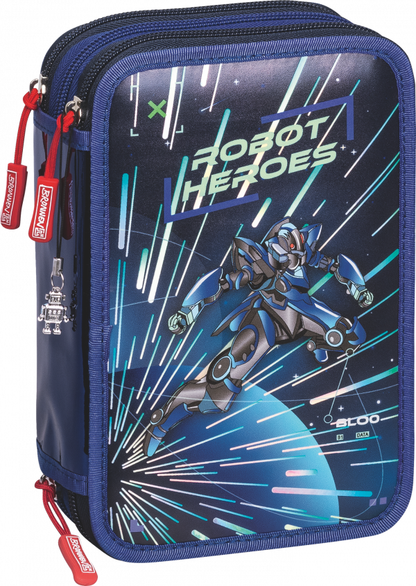 Schüler-Etui Brunnen Robot Hero 3RV gefüllt