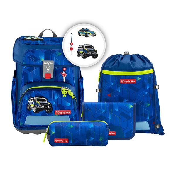 Step by Step Cloud Police Truck Charly 2026, Ranzenset 5-teilig, 138047