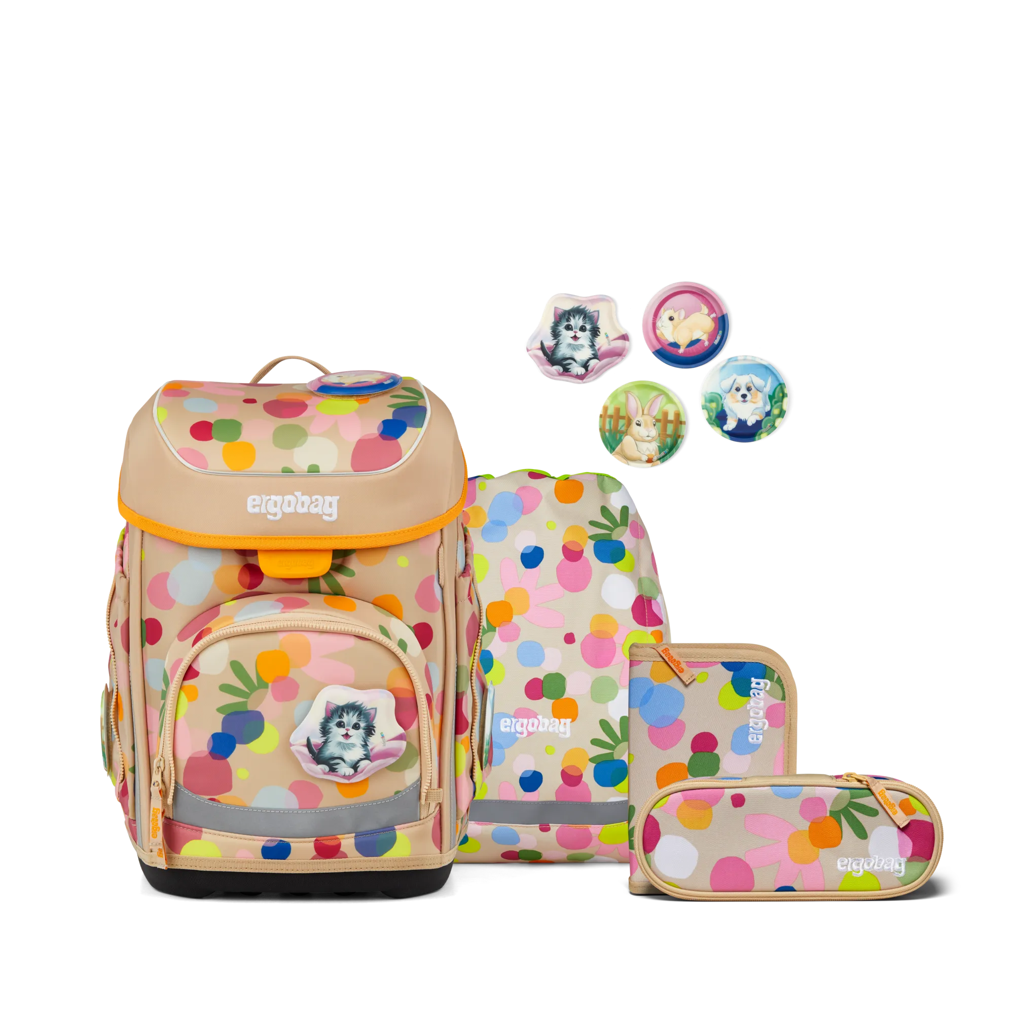 ergobag Cubo Flower PowBär 2026, Set 5-tlg, 01510-90353-10