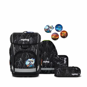 ergobag Cubo Light Super ReflektBär 2026, Set 5-tlg,  01518-900z6-10