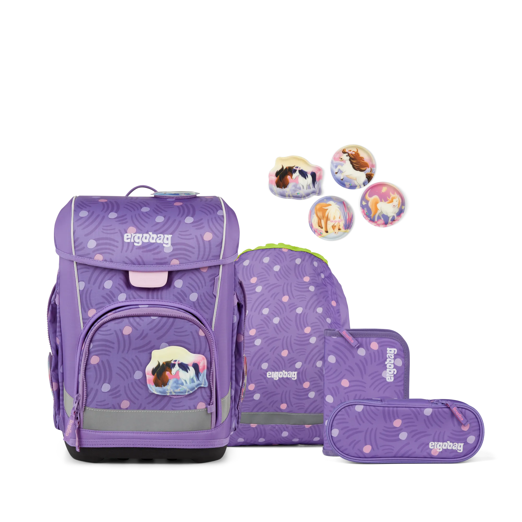 ergobag Cubo Light PonyBäradies 2026, Set 5-tlg, 01518-90396-10