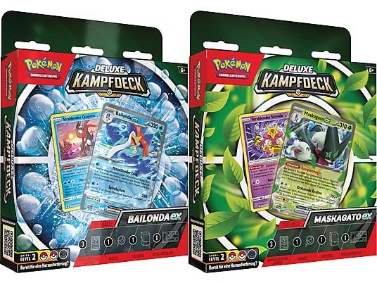 Pokémon Deluxe Kampfdeck, Maskagato-ex & Bailonda-ex, 290-45516, (DEU,NEU,OVP)
