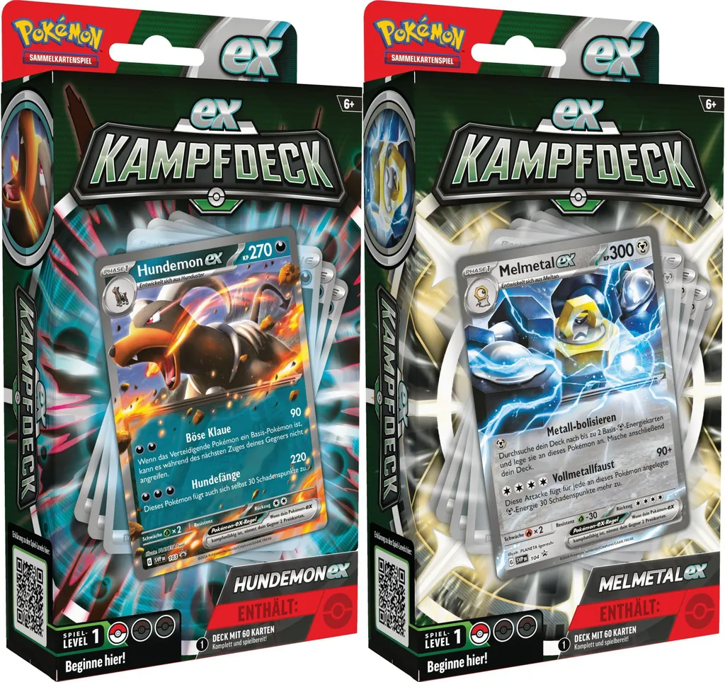 Pokémon Kampfdeck, Melmetal-ex & Hundemon-ex, 290-45784, (DEU,NEU,OVP)