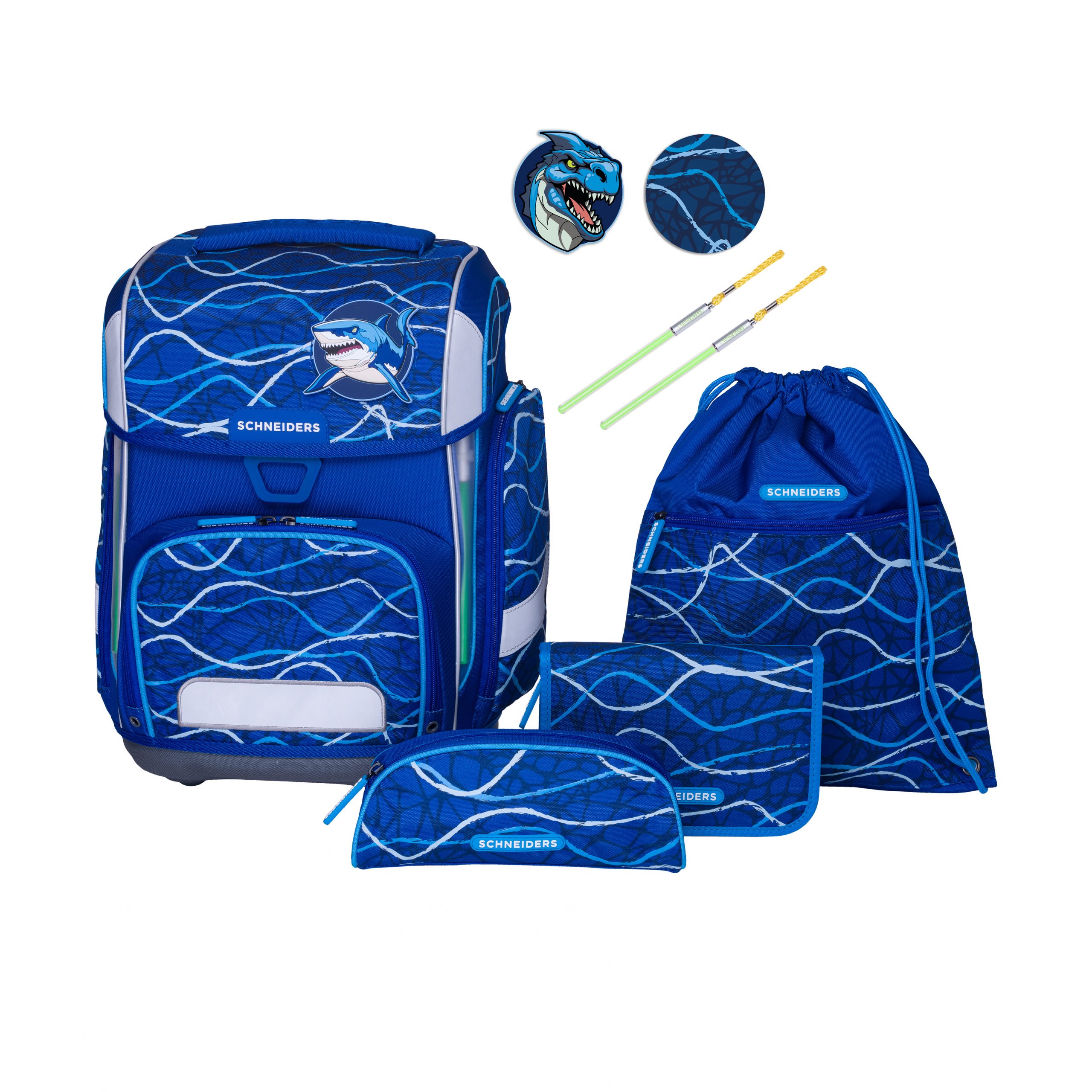 Schneiders Ranzen Ergolite Set 9-tlg. Blue Vibes 78525-070