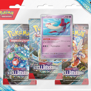 Pokemon 3-er Booster a10Ka., Stellarkrone, 190-45938, (DE,Neu,OVP)