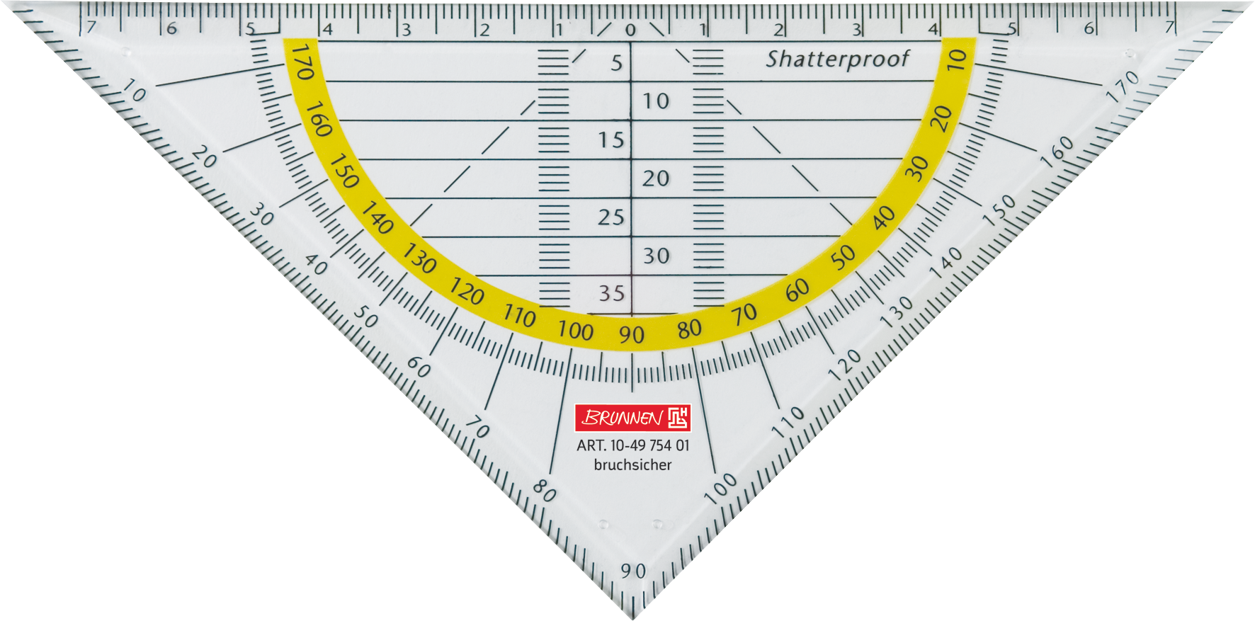 Geodreieck Brunnen 4975401 16cm bruchsicher